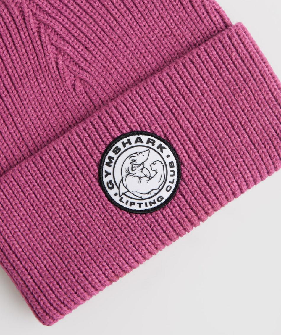 Sombreros Gymshark Legacy Deep Cuff Beanie Mujer Rosas Oscuro | CO 3045ILH